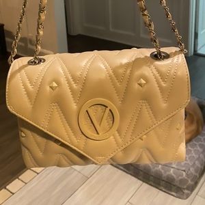 Valentino by Mario Valentino Nude quilted shoulder bag